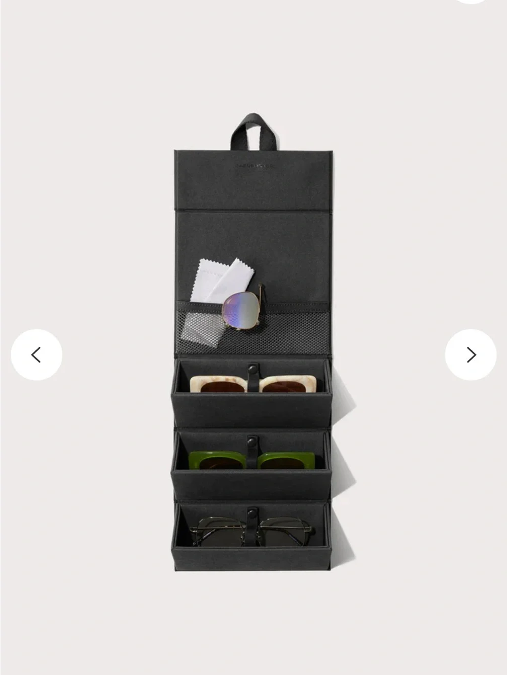 Dagne Dover Black Foldable Eyewear Organizer